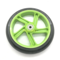 1Pc 180mm Diameter x 30mm Wheel Wide x 8/10mm Bearing Inner Diameter Black Green Shopping Cart Skateboard Wheel Accessories