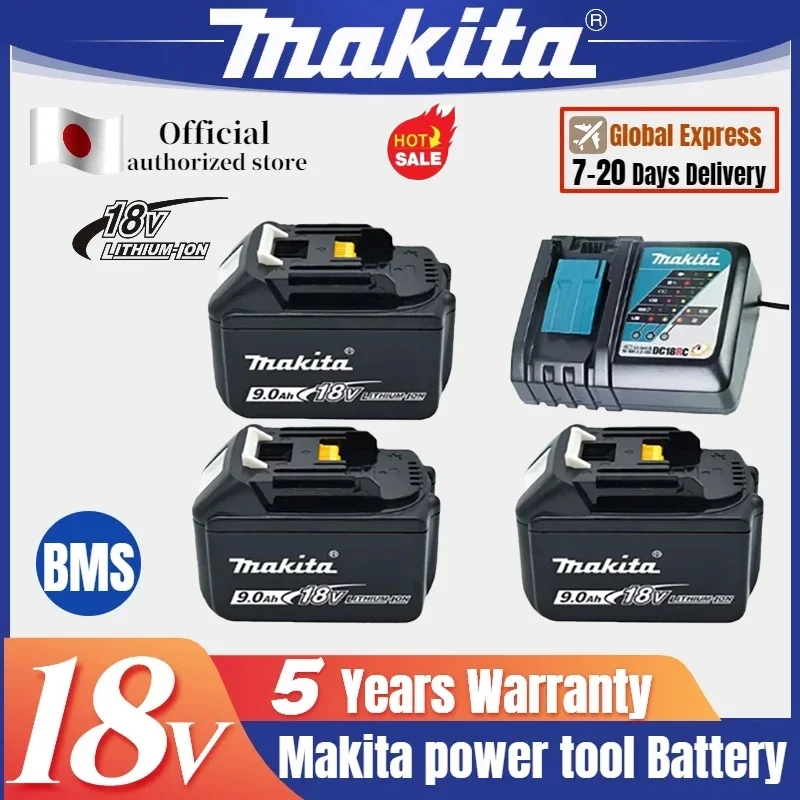 

18V Original Makita bl1860 battery 3.0Ah/5.0Ah/6.0Ah/ bl1850b BL1850 bl1830 bl1815 bl1840 LXT400 for makita tools drill