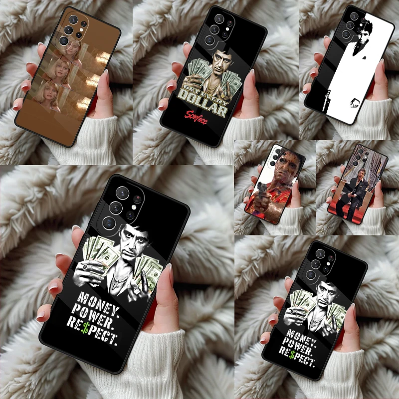 Scarface Tony Montana Phone Case For Samsung Galaxy S24 S25 S26 Ultra S22 S23 Plus S21 S20 FE Note10 TPU Cover
