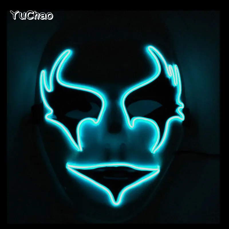 

Halloween Hand-painted Mask Masquerade Party Night Clubs Party Photograph Decoration Décor Light Up Ghosts Dance Mask
