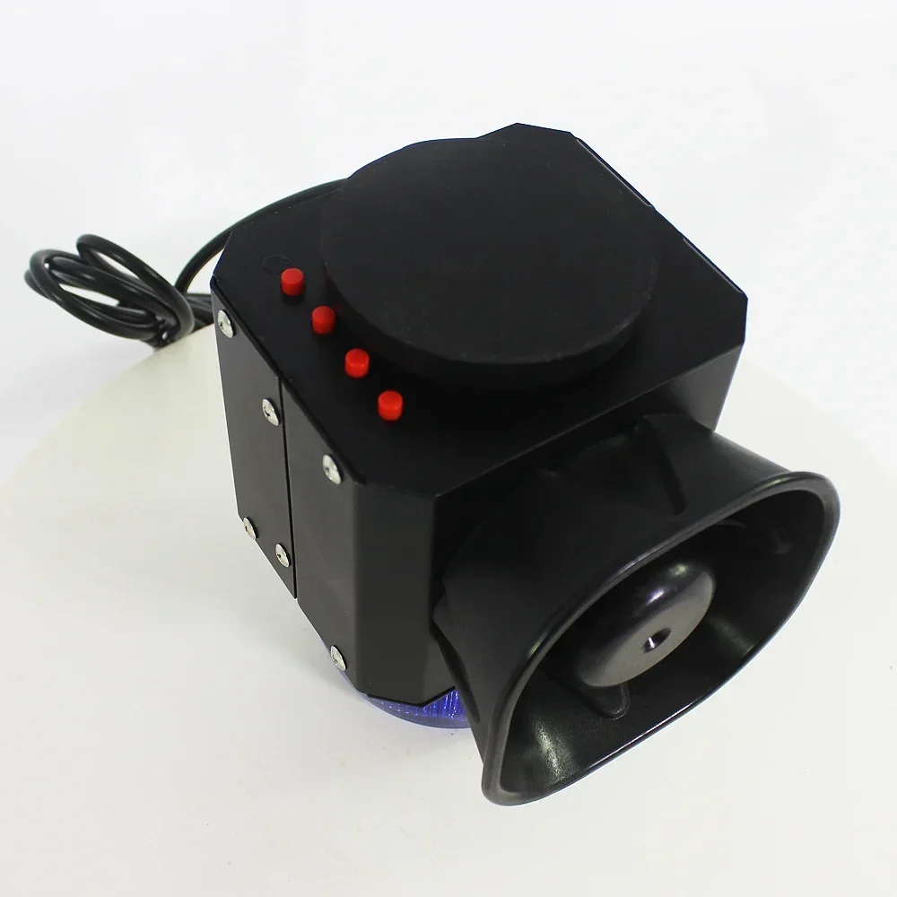 6 Waarschuwingsgeluiden Autosirene Brandweerwagen Alarm Luide Hoorn met 8 W Led Waarschuwingsbaken Noodverlichting met Aansteker