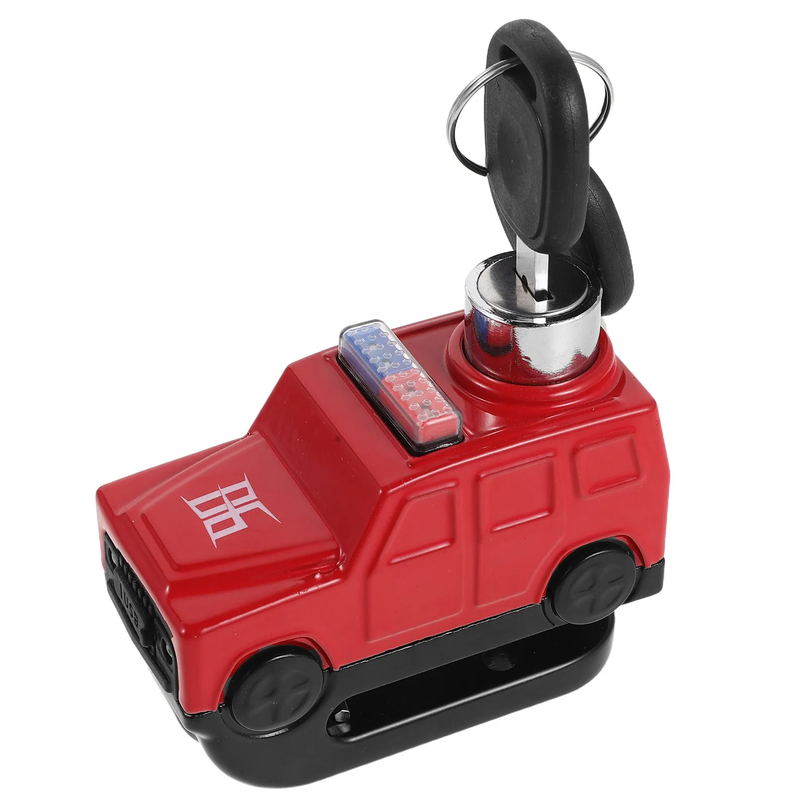 

Замок для велосипедного дискового тормоза в форме автомобиля, USB-перезаряжаемый, с сигнализацией от кражи 110 дБ, громкий, для защиты колес велосипеда