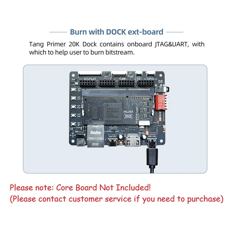 For Sipeed Tang Primer 20K Dock Board Kits Development Board 128M DDR3 GOWIN GW2A FPGA Goai Dock Board Minimum System