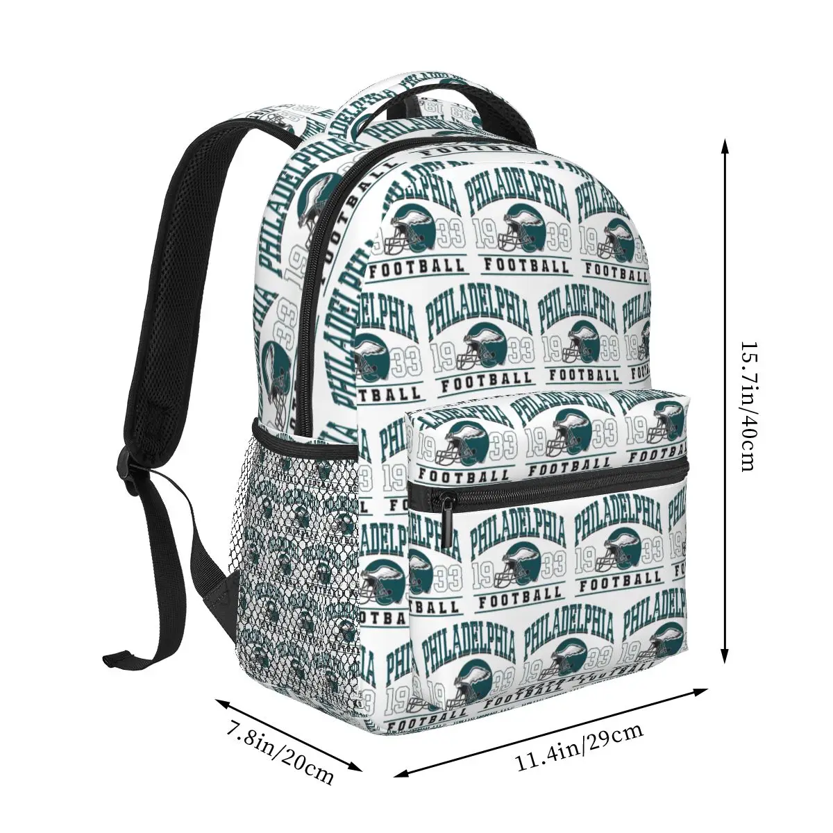 ยอดนิยม,Eagles-ฟิลาเดลเฟียกระเป๋าเป้สะพายหลังชายหญิง Bookbag นักเรียนโรงเรียนกระเป๋าแล็ปท็อป Rucksack กระเป๋าสะพายขนาดใหญ่ความจุ