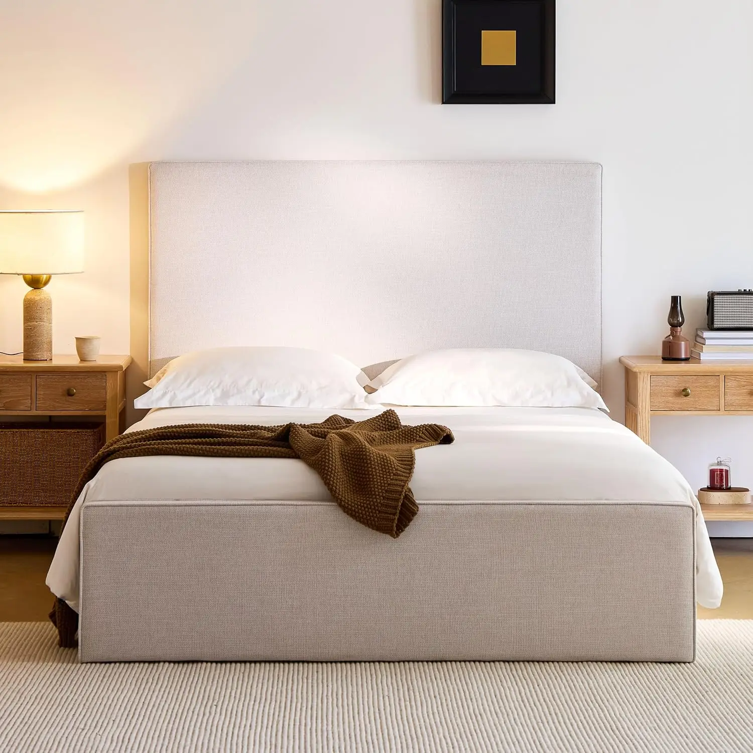 Queen Upholstered Bed Frame 52