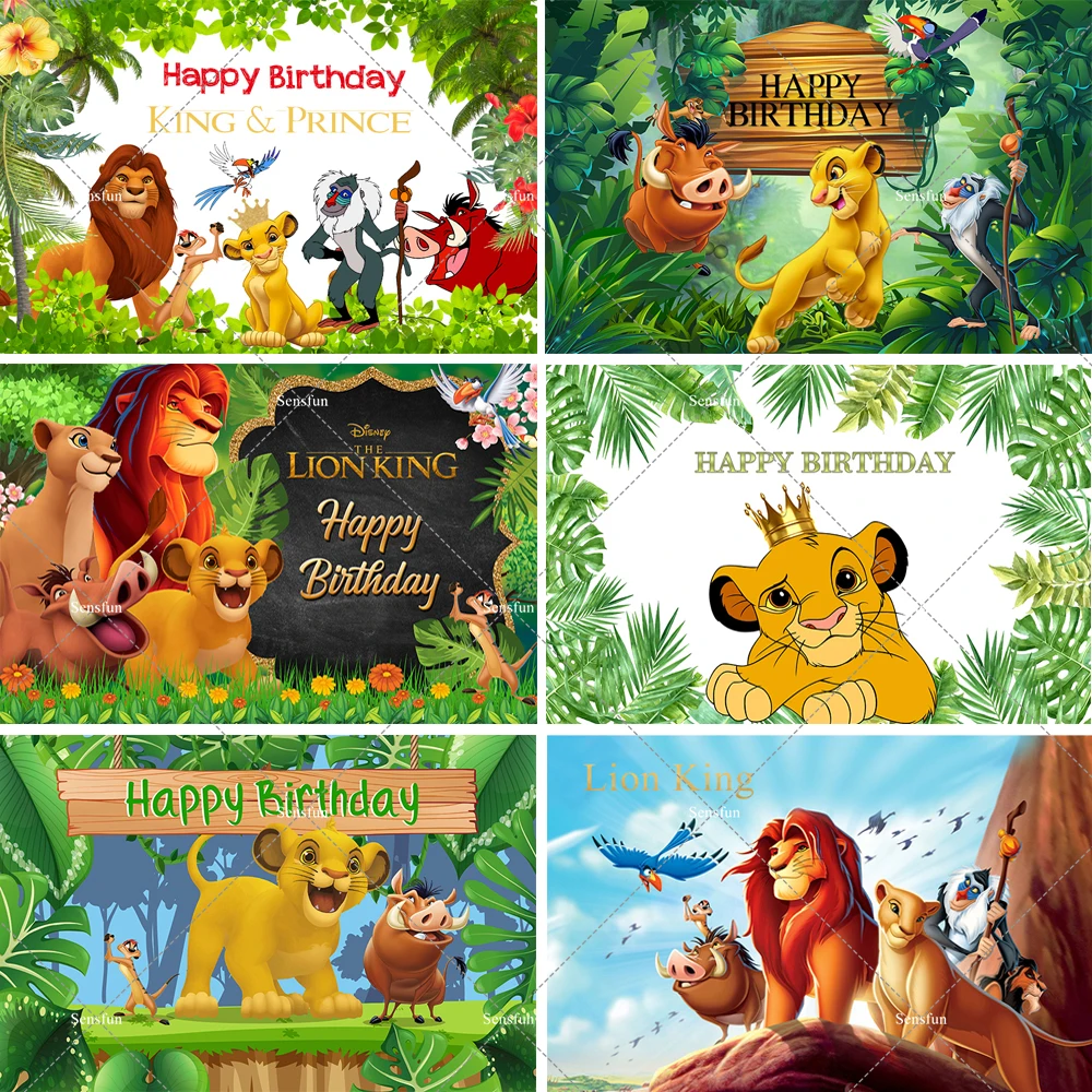 ديزني الأسد الملك الخلفيات للتصوير الغابات الخضراء يترك الأولاد سافاي الغابة حفلة عيد ميلاد خلفية الصورة استوديو المورد