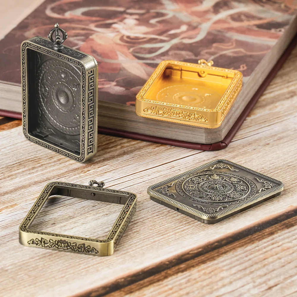 

High-end best-selling, niche diy matte gold Thangka alloy shell pendant jewelry