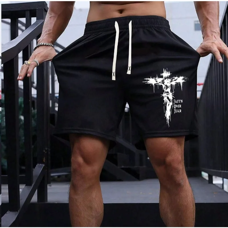 

Men's Summer Dark Gothic Theme Casual Shorts Versatile Casual Sports Shorts Suitable for Both Men and Women Casual Shorts