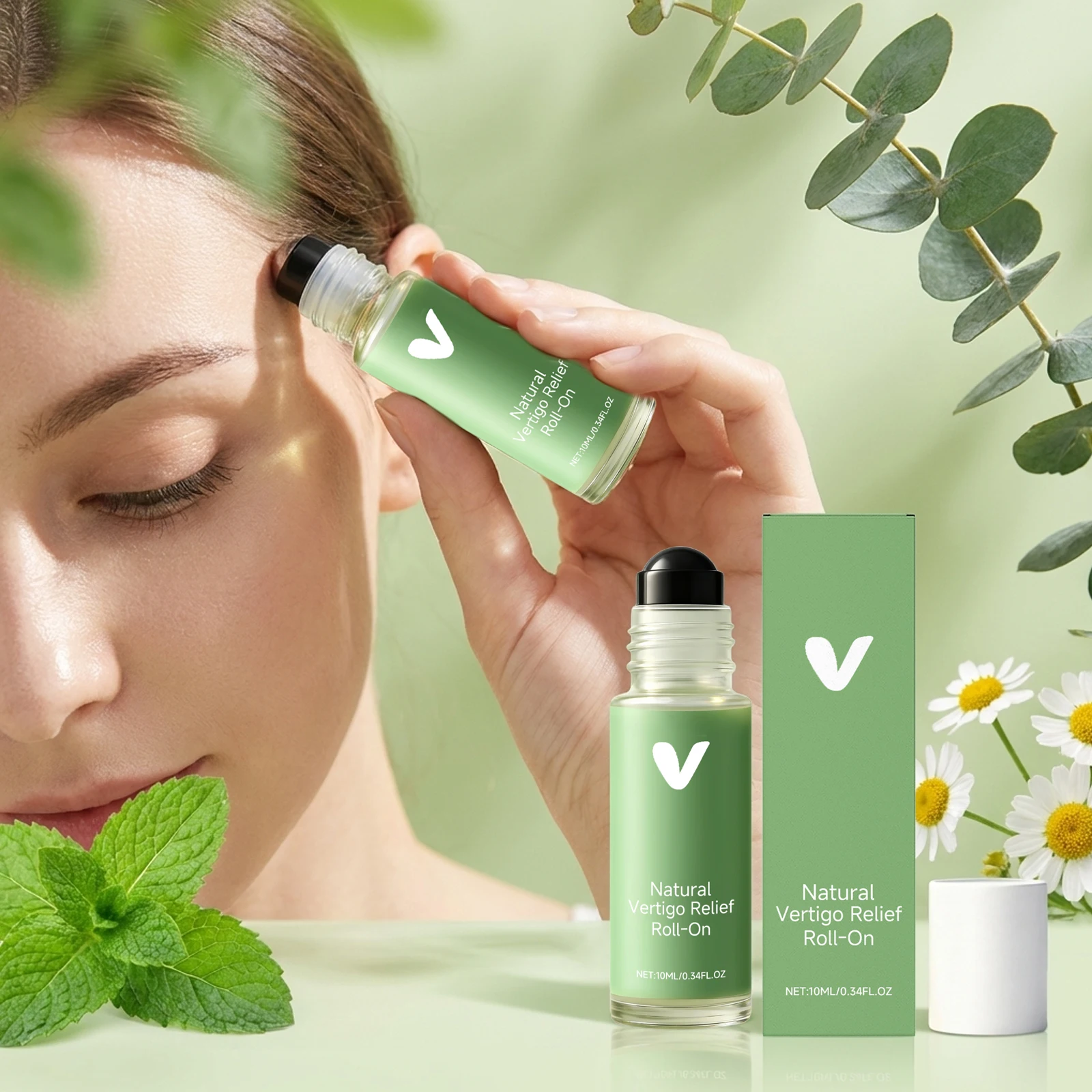 Menthol Soothing Oil Relieve Vertigo Dizziness Refresh Calm Mood Soothe Nausea Fast Absorb Fit Travel Vertigo Relief Oil Roll On