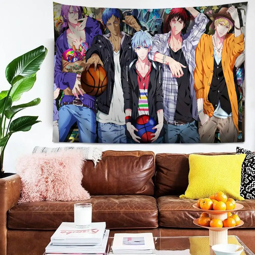 Kuroko No Basket Cartoon Tapestry Hippie Flower Wall Carpets Dorm Decor Art Home Decor