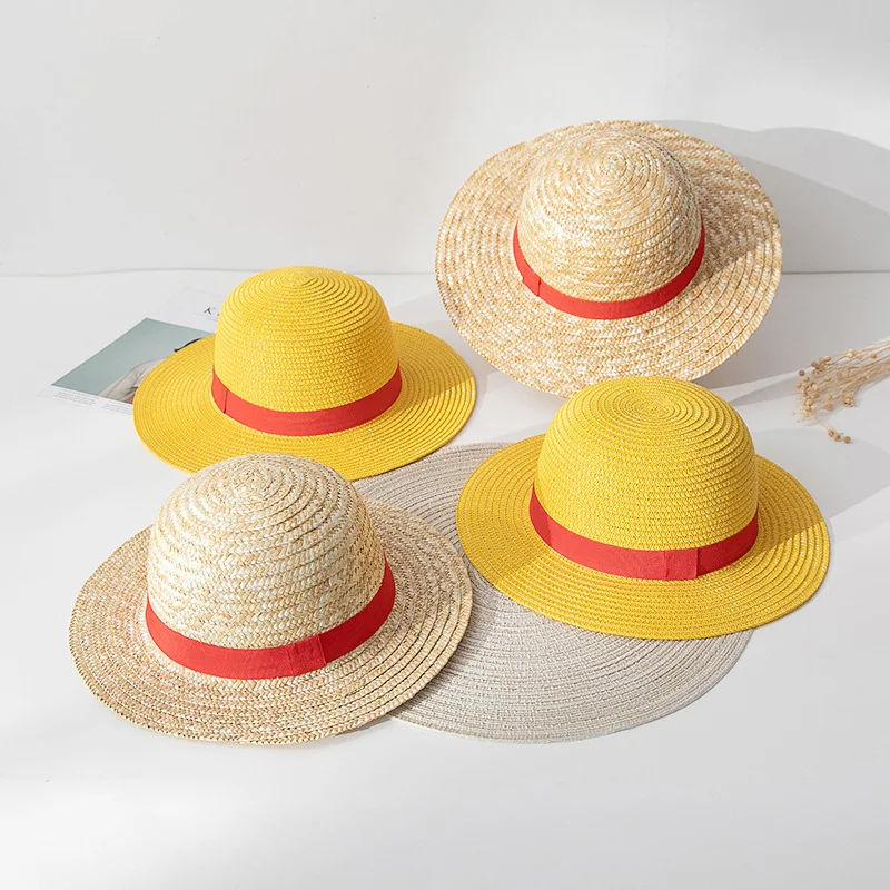 Chapeau de paille Luffy pour femme, Performance, Animation, Cosplay, Accessoires de protection solaire, Chapeau de soleil d\'été