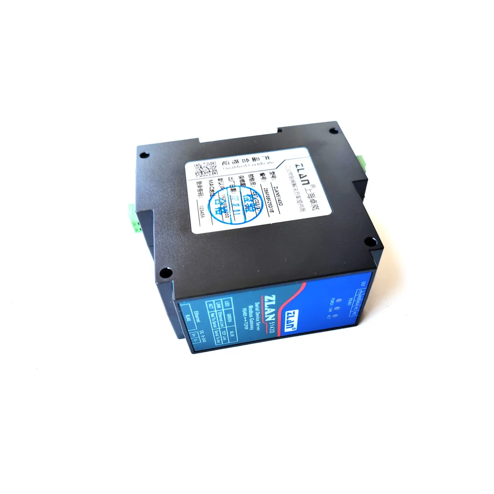Zlan5143d Din Rail Rs485 Naar Ethernet Rj45 Converter Server Apparaat Modbus Rtu Tcp Gateway