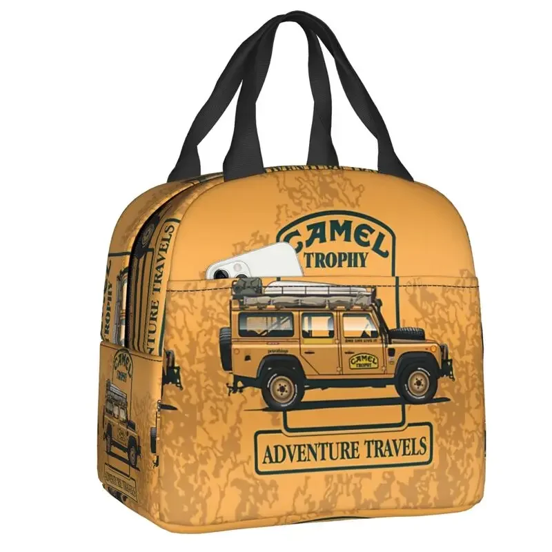 Camel Racing Service geïsoleerde lunchtas voor school Waterdichte koeler Thermische doos Dames Kinderen Voedselcontainer Tote Bags