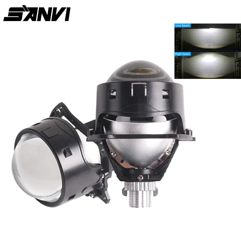 

SANVI 3.0 Inch S07 Bi LED Projector Lens for Auto Lamp H1 H4 H7 9005 9006 Headlight Hella G5 3R Projector LED Lights Accessory