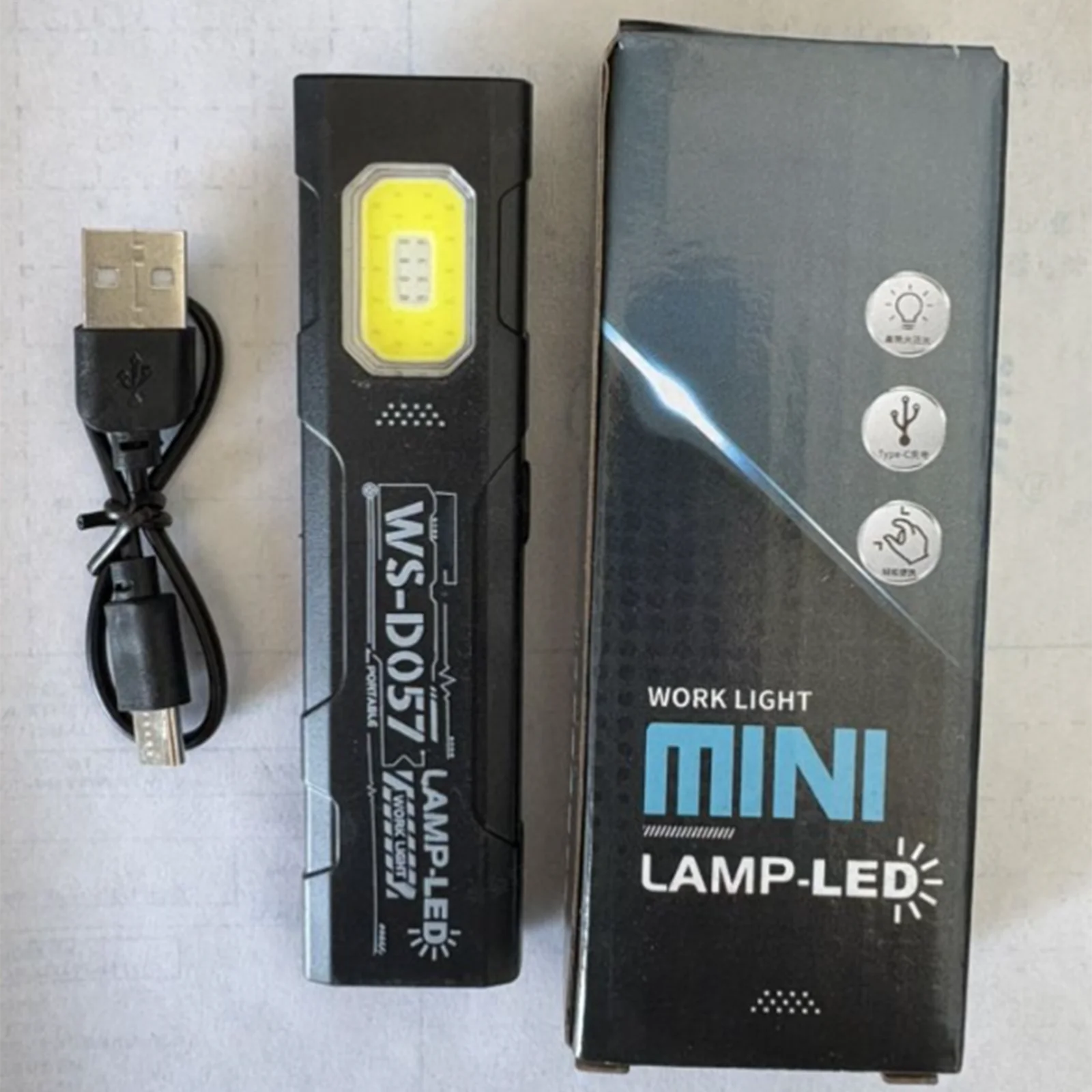 

Магнитный фонарик, 5 режимов, USB-зарядная лампа, 800 мАч, светодиодный рабочий фонарь для механика с задним зажимом для авторемонта, детализации автомобиля