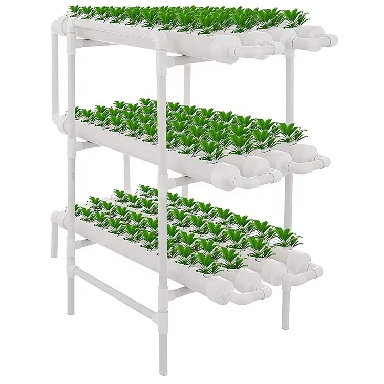 

108 Holes High Productivity Family Vertical Hydroponic Planting Tube NFT PVC Greenhouse Hydroponic Kits Hot sales