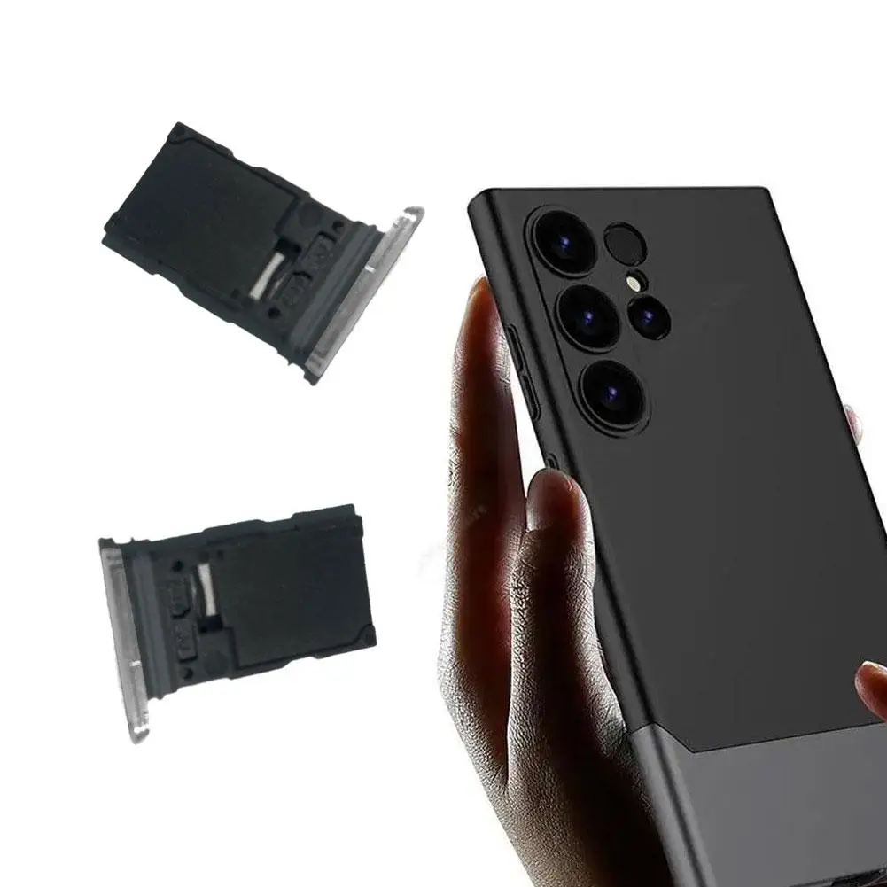 1pcs for Samsung S24ultra Mobile Phone Sim Dual Card Slot For Galaxy S24 Ultra Dual Sim/Single SIM Card Card Slot Spot Extr Q6B0