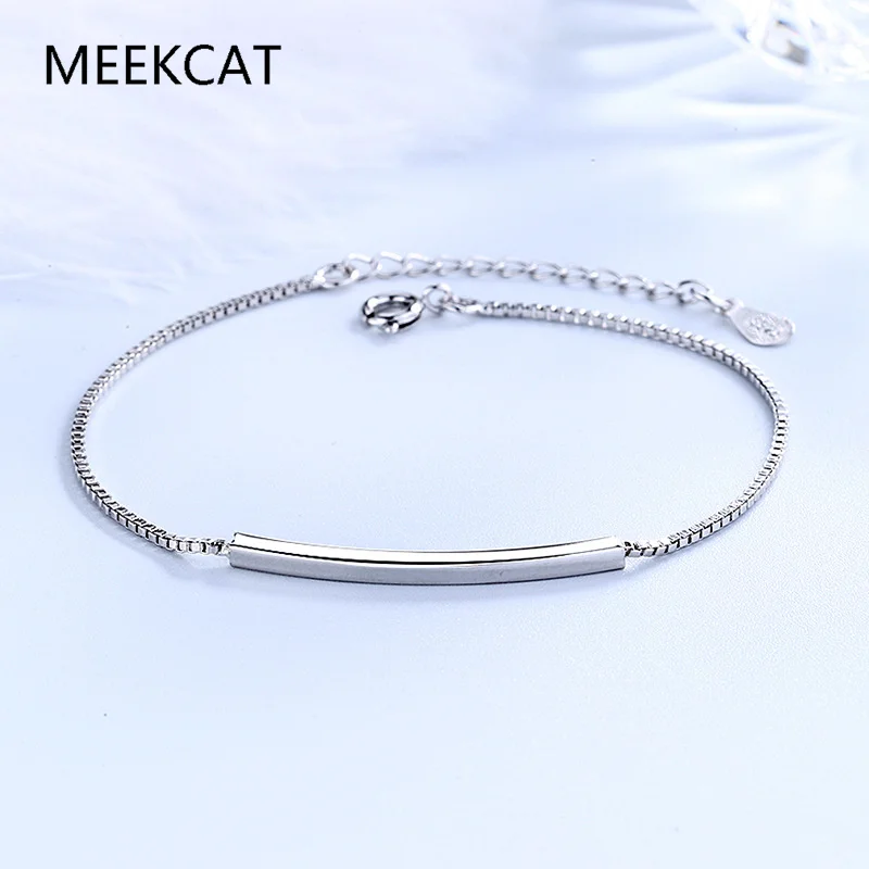 Pulseras Minimalistas de Plata de Ley 925, Pulseras Sencillas de Plata de Ley 925, Joyería, Pulseras, Pulseira, Plata