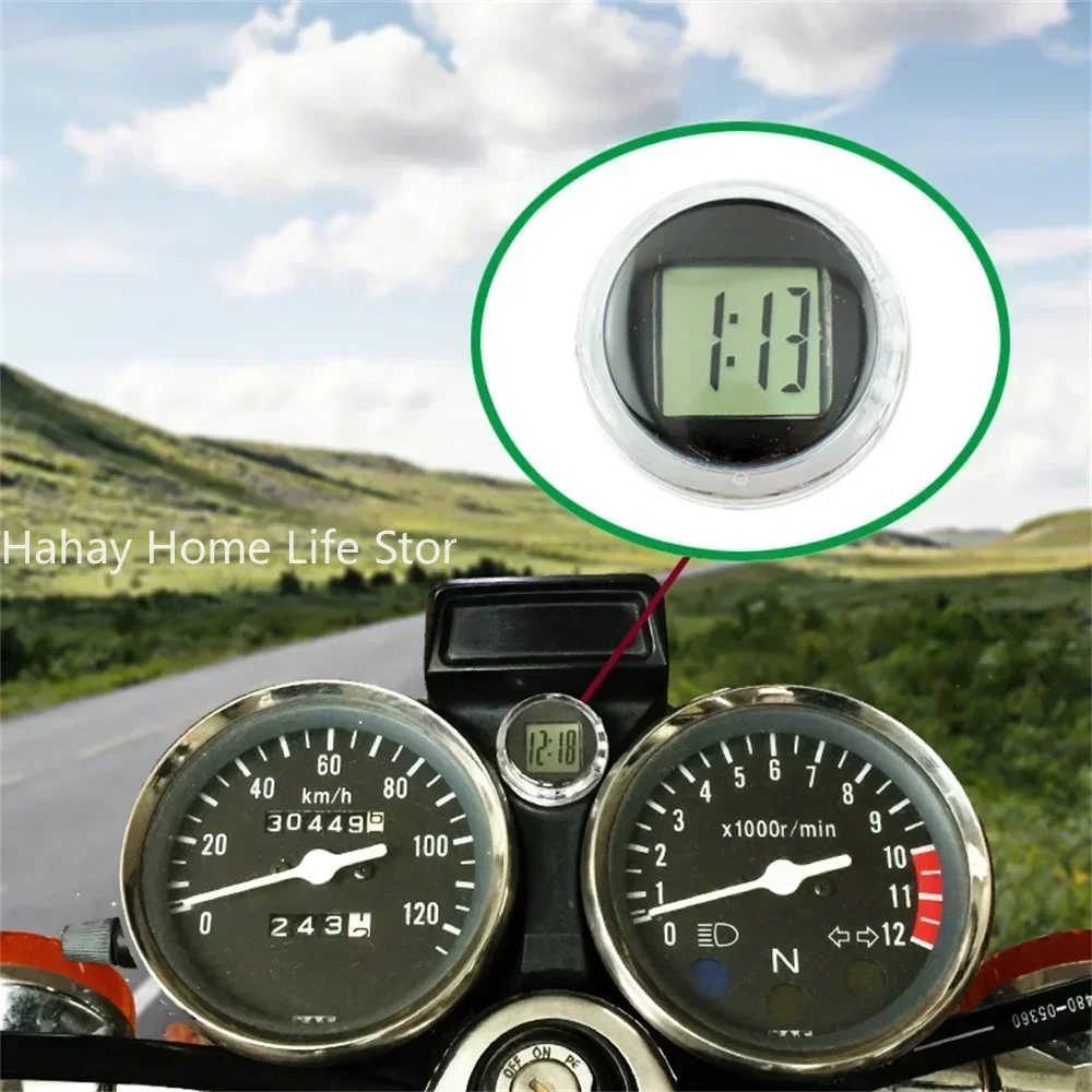 New 1Pcs Mini Waterproof Motorcycle Bike Sticky Digital Display