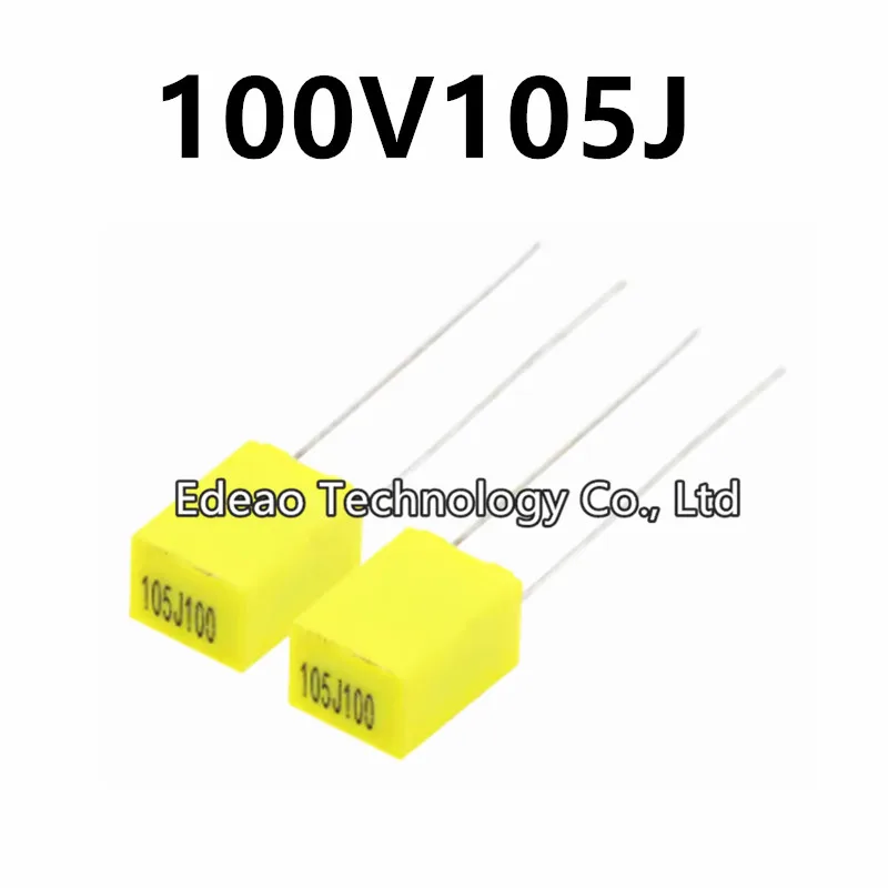 20 ~ 50 sztuk/partia 105J100V P = 5mm kondensator korekcyjny 100V105J 1UF 105J100