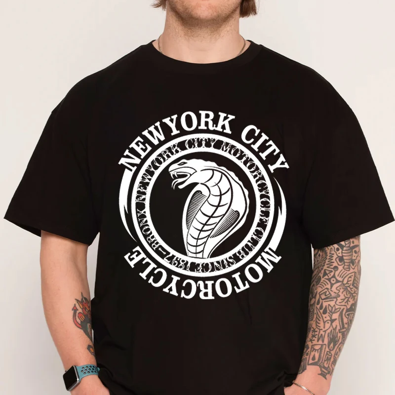 

Винтажная футболка для мотоциклетного клуба, футболка из 100% хлопка с круглым вырезом, модные мужские футболки с короткими рукавами, футболки с графикой