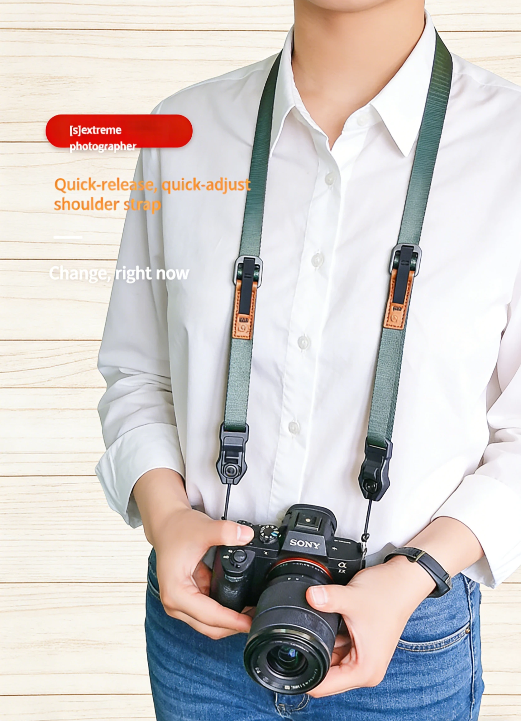 Camera Shoulder Strap Neck Strap Quick Release Leather Length Adjustable Universal for Canon Fuji Pentax Leica Olympu