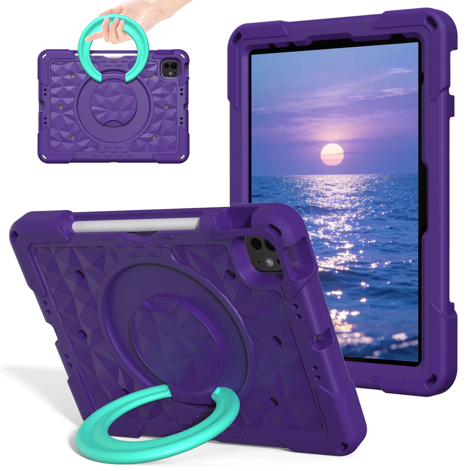 

Cartoon EVA Kids Case For iPad 12 2026 A16 10.9 2022 pro 11 air 4 5 Tablet Case Durable Shockproof Cover Shell with Kickstand