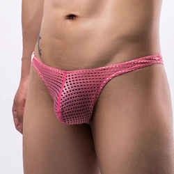 2023 Men\'s Sexy Pouch Thongs Mesh Swim Low Rise Bikini Men's Erotic Lingerie Breathable Briefs Male Underwear Panties