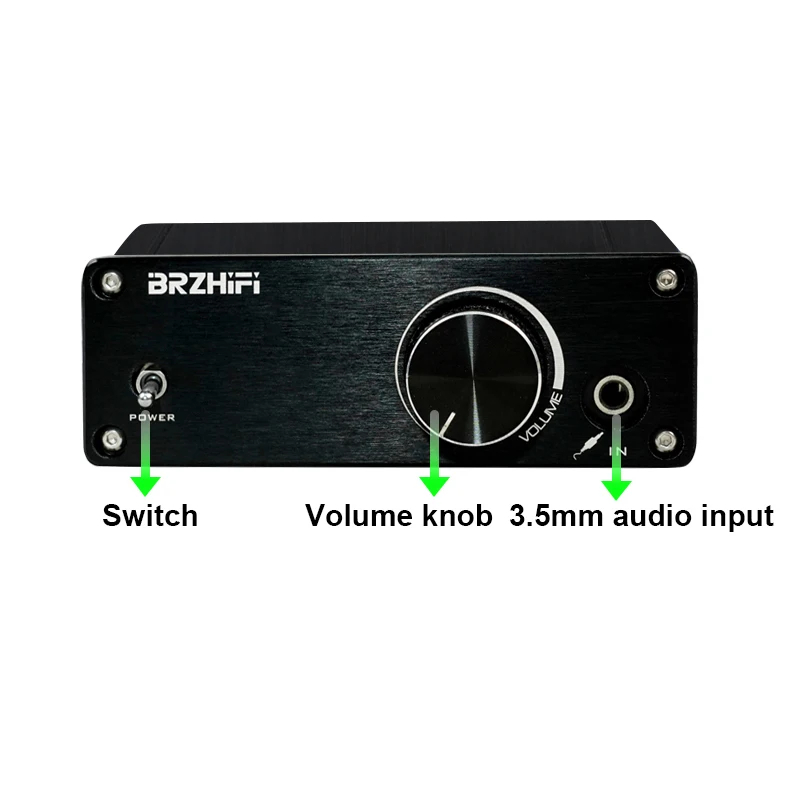 BRZHIFI Audio 80WX2 Digital Power Amplifier Ultra-low Distortion MA12070 High Power Stereo Sound Amp Mini Size 2.0 Channel HiFi