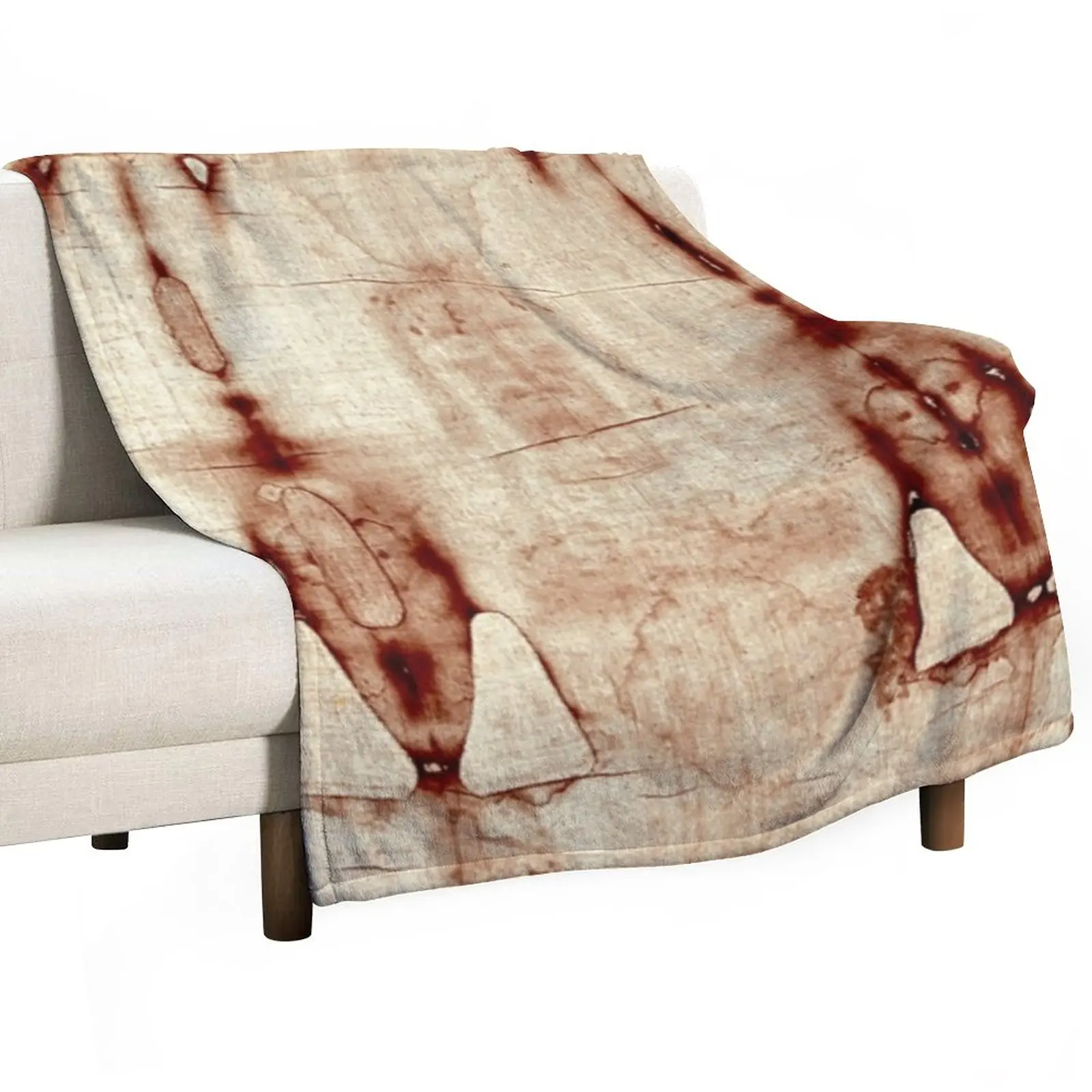 

New Easter: Holy Face negatives of the shroud of Turin Throw Blanket Custom Picnic Decorative Throw Blankets For Sofas Blankets