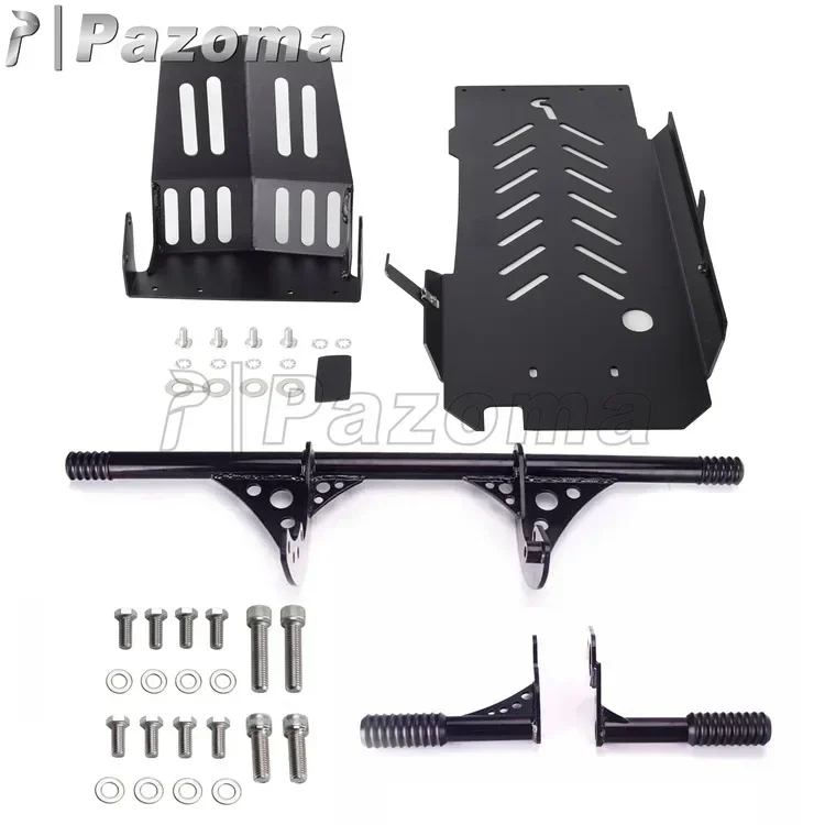 Highway Engine Guard Crash Bar + Skid Plate + Frame Slider Kit for Harley Softail FXLR FXLRS FXBB FXBBS Low Rider ST FXST 18-23