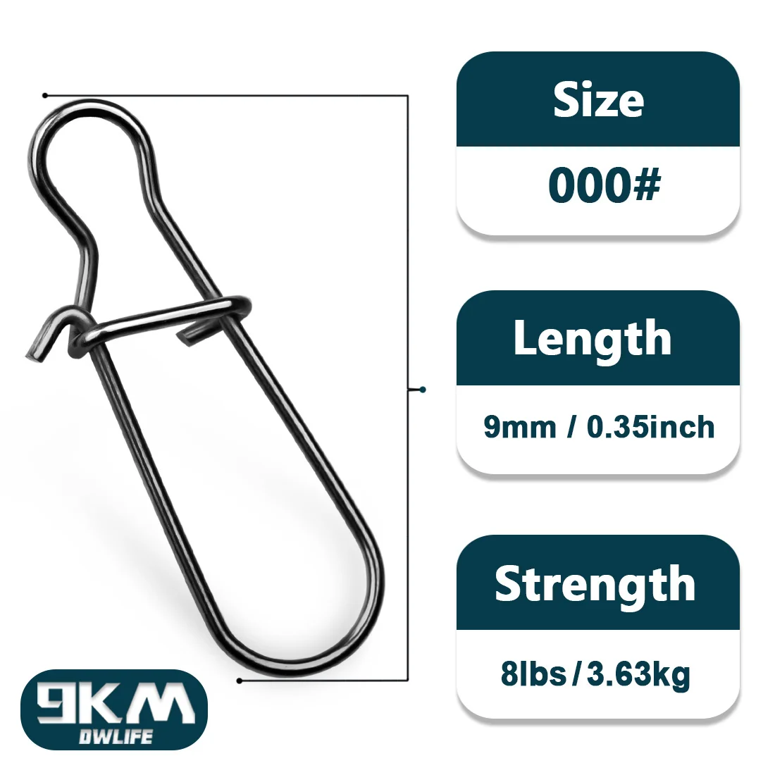 9KM DWLIFE Angeln Snaps Fast Lock Clips Edelstahl Angeln Stecker Tackle Duo lock Clips Angeln Wirbel Solide Ringe Sicherheit Snaps 6