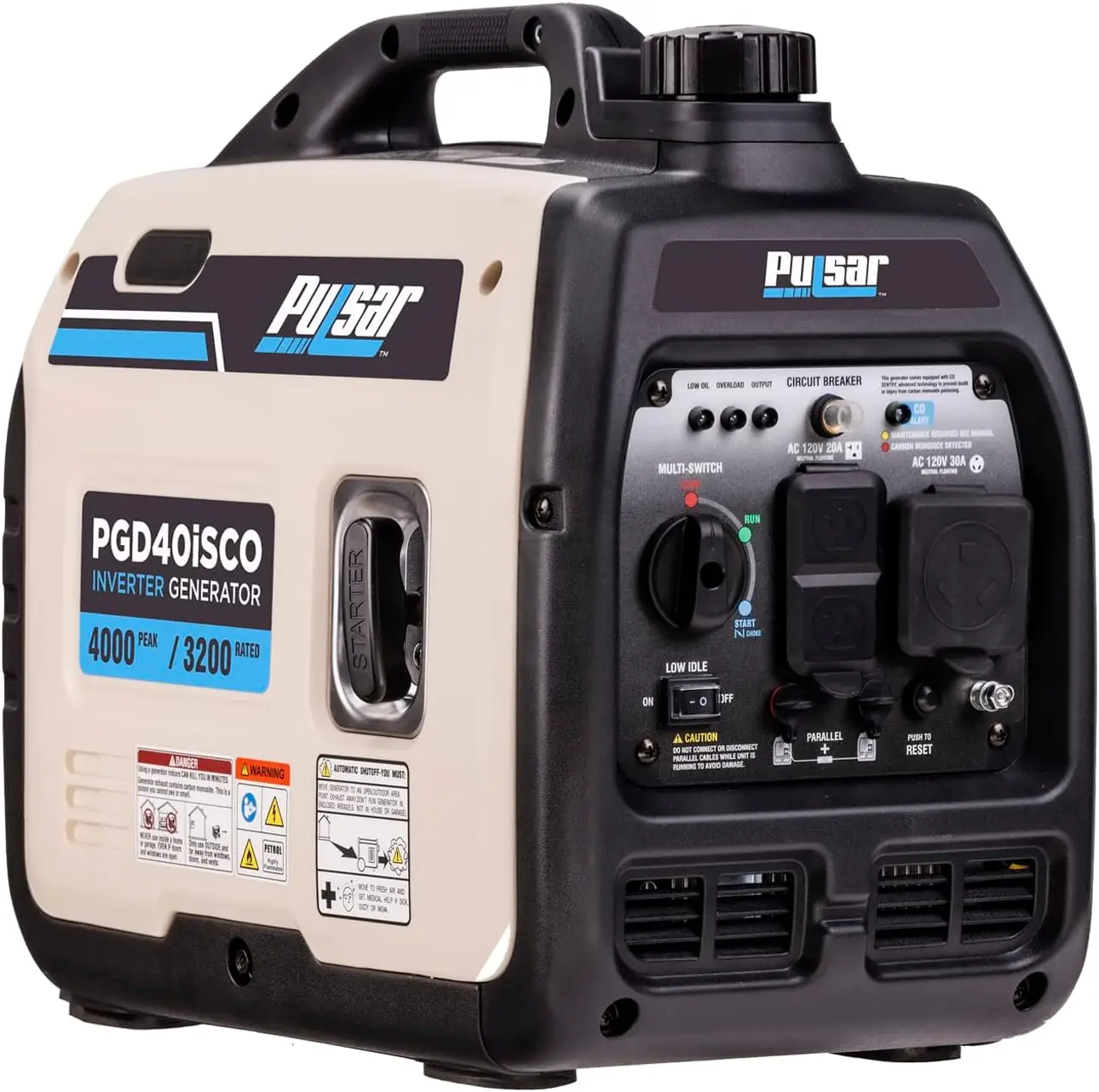 

Ультратихий портативный газовый инверторный генератор Pulsar PGD40ISCO 4000 Вт
