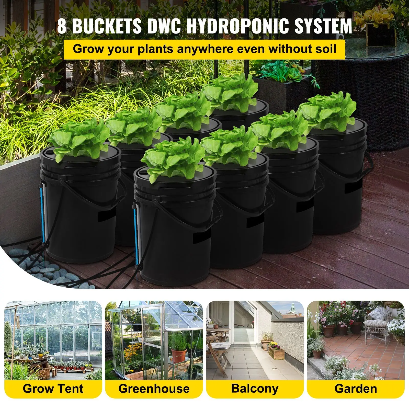 نظام الزراعة المائية DWC، سعة - مراجعة Dwc Bucket System 5 Gallon وسعره