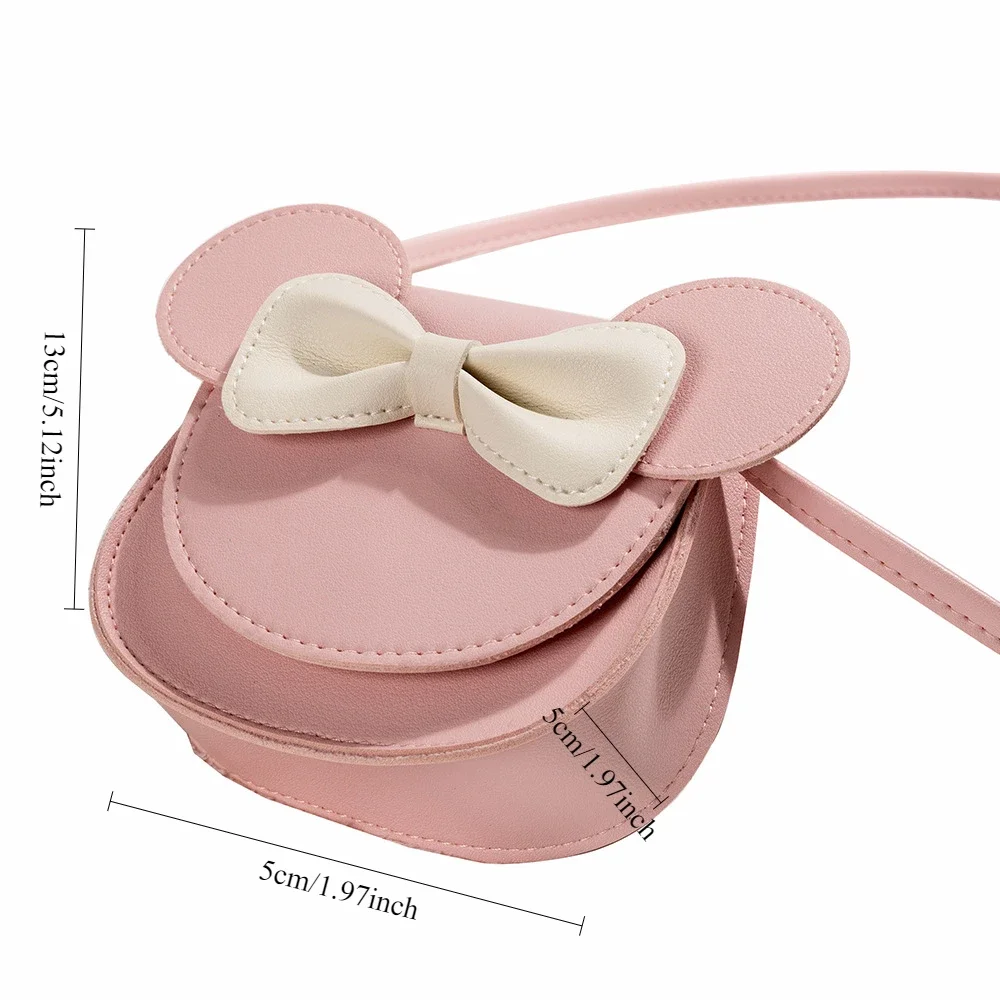 Birthday Gifts for 2 3 4 5 6 7 8 9 10 Year Old Girls, Toddler Kids Purse Little Girl Mouse Ear Bow Personalized Initial Purse