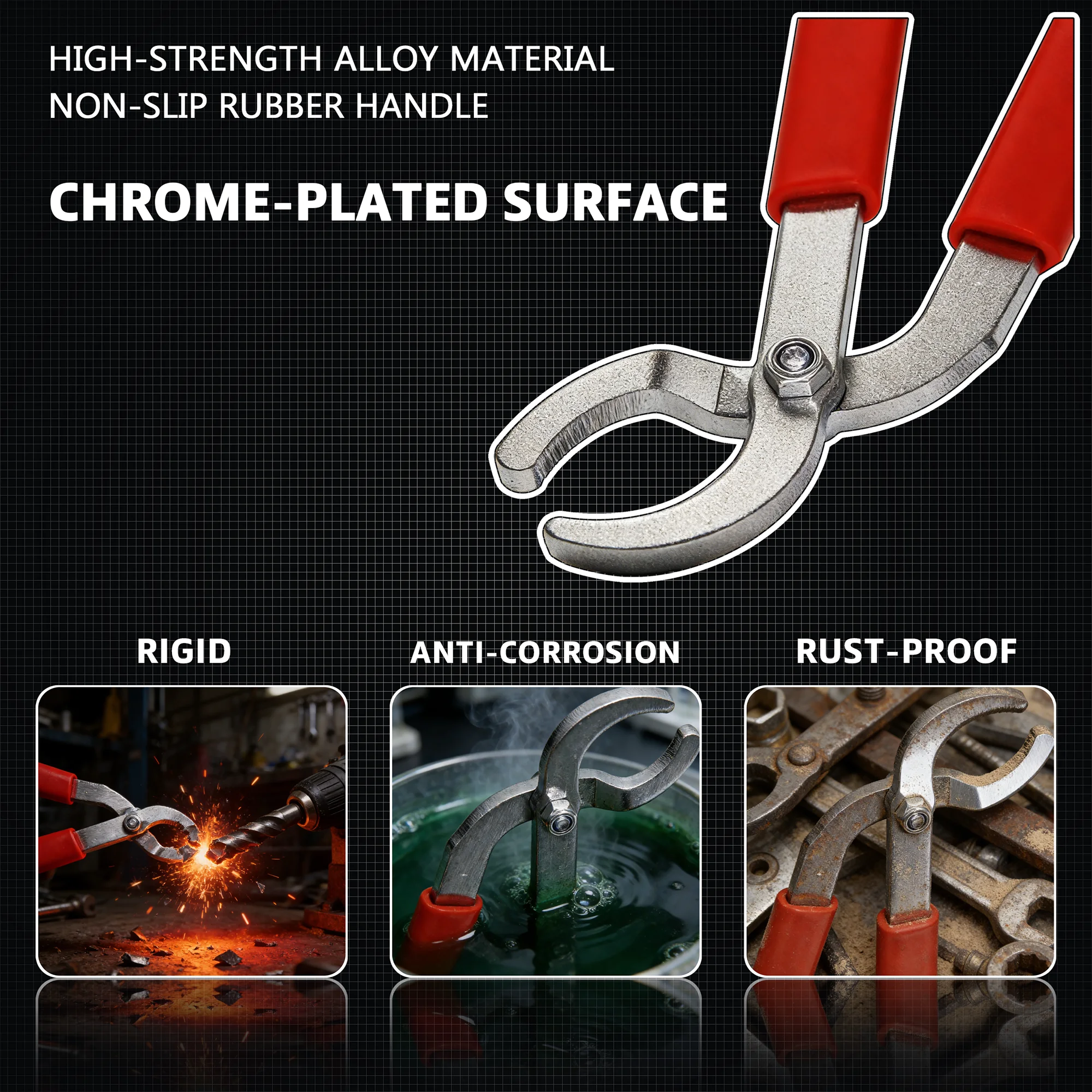 

3Pcs Oil Seal Removal Tool Kit Valve Stem Seal Plier with Red Handle Double Bend Pry Hooks Hardened Steel Auto Engine O-ring Gasket Puller Professional Car Repair Hand Tools for Garage Maintenance