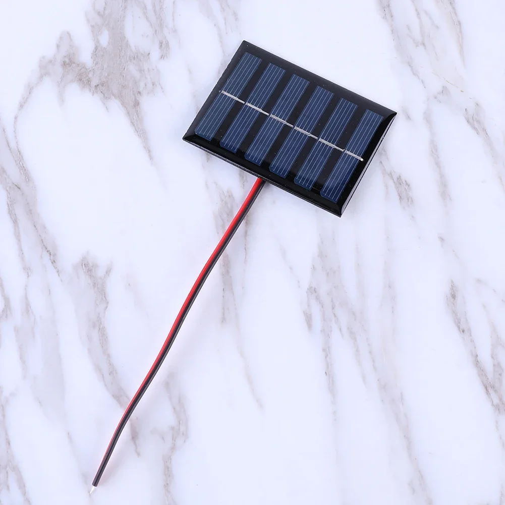 1/2 Pcs Solar Panel 100MA 1W 3V Solar Cell with Cable Mini Small Solar Panel Module for Lamp Fan Pump for 2-3V Battery Charging