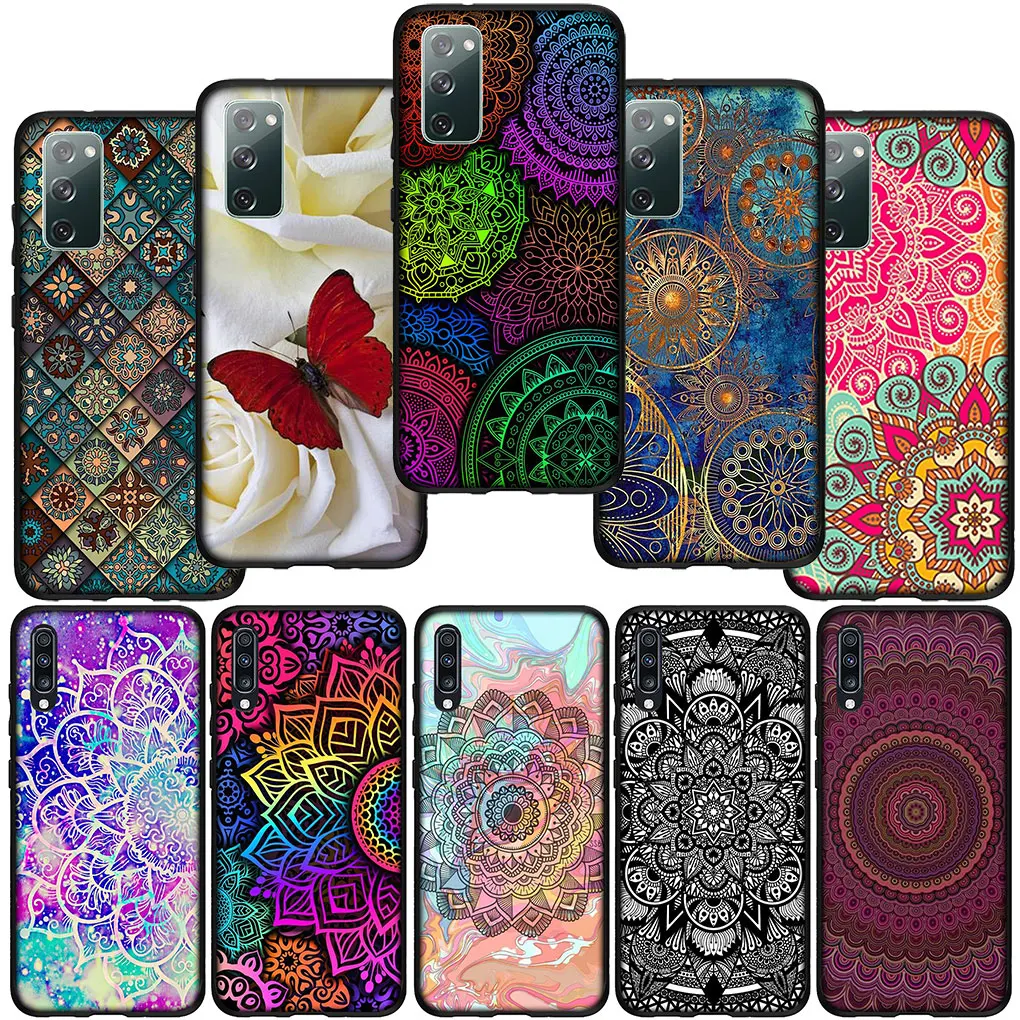 Floral Paisley Texture Mandala Flower Cover for Xiaomi Redmi Note 13 8 7 12 Pro A3X 13C 12C 8A 7A 8T A3 5G 4G Phone Case