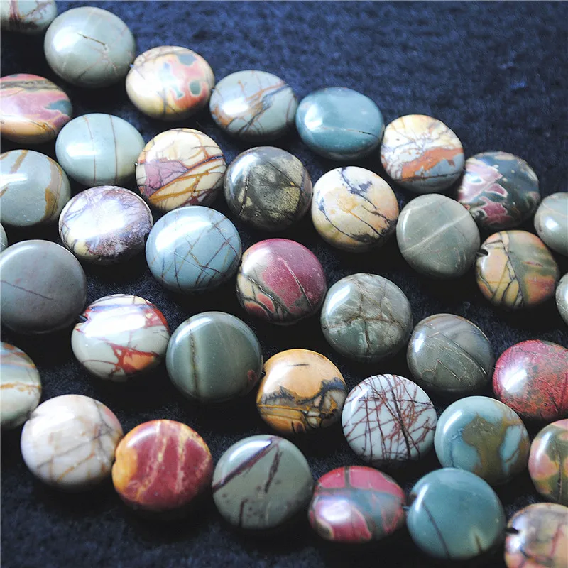 

25PCS Natural Brazlian Picaso Stone Strands 16MM Round Shape DIY Jewelry Accessories For Women's Necklace Designs Free Shippings