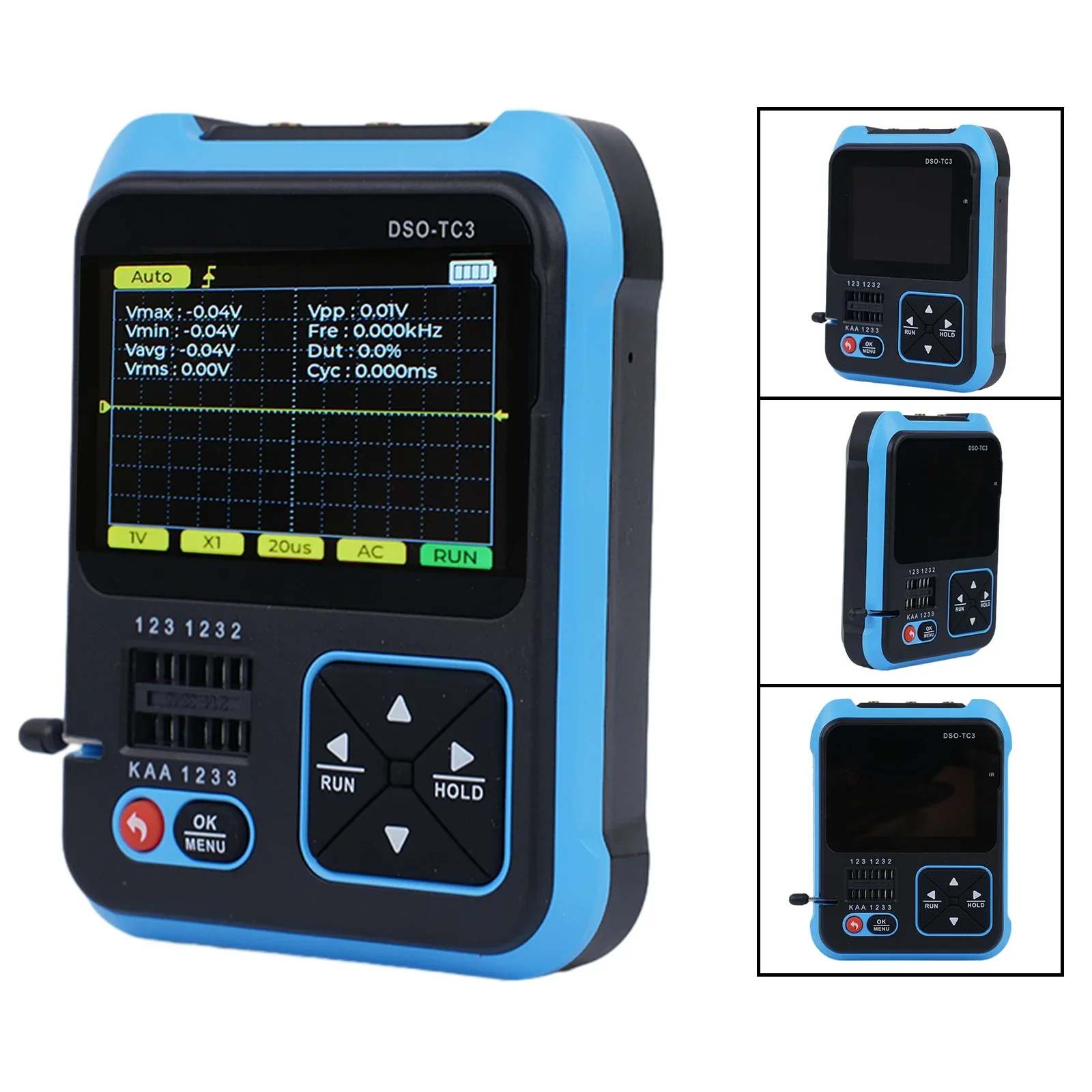 Digital Oscilloscope Portable and Accurate DSO TC3 3 in 1 Digital Oscilloscope Transistor Tester Function Signal Generator