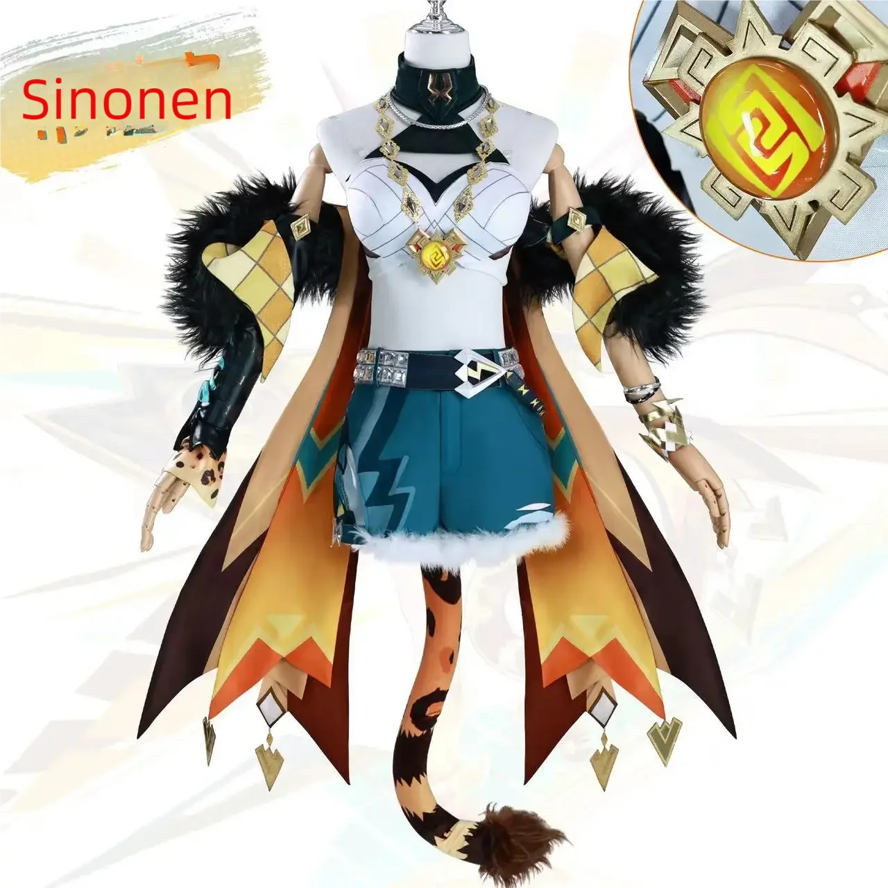 

Shinonin cos costume Genshin Impact nata ju fire casting soul Shinonin cosplay anime play costume