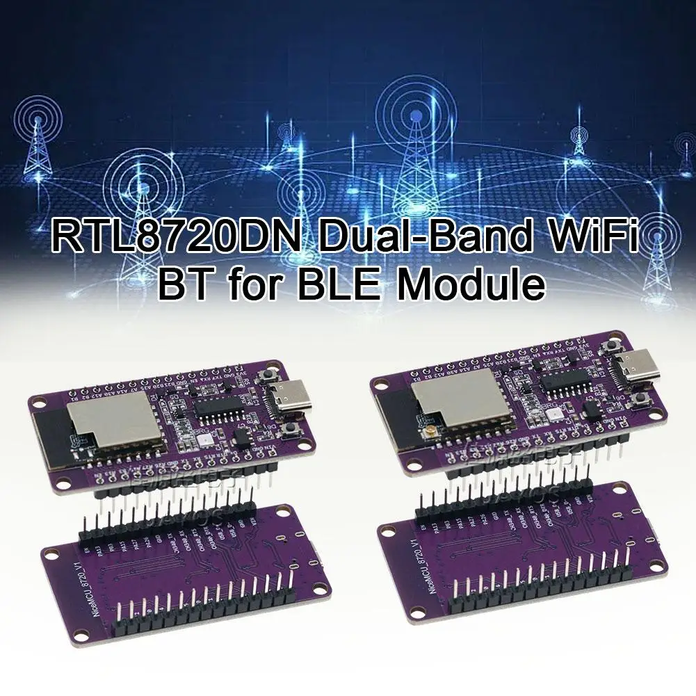 RTL8720DN Dual-band WiFi Bluetooth BLE Module NICEMCU Development Supports BW16 Board Module Accessories BLE W3A2