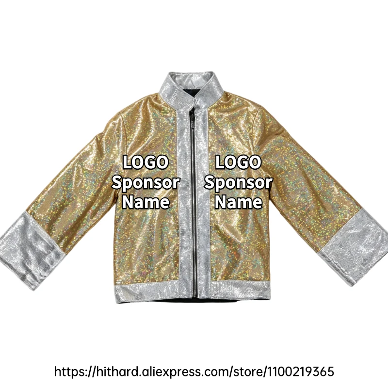 Customizable Logo Hooded Boxing Warm Up Robe Zipper Up Muay Thai Training Sparring Gown Long Sleeve Tassel Sequin Boxing Coat