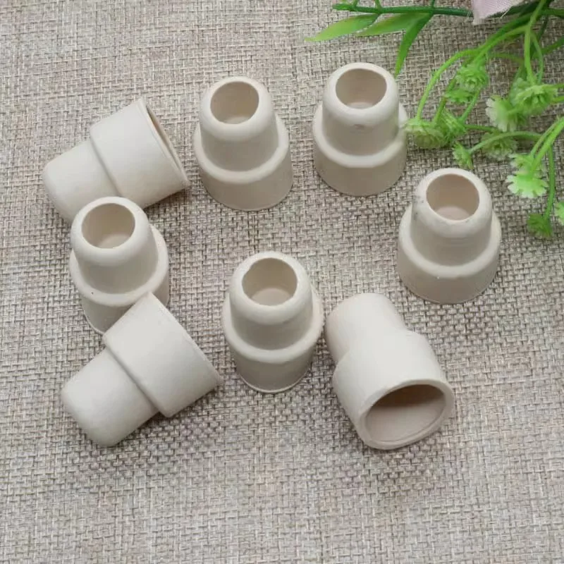 Lab Gray/white Rubber Stopper Reverse Thread Cap 14# 19# 24# Rubber Sealing Plug for Laboratory Bottles