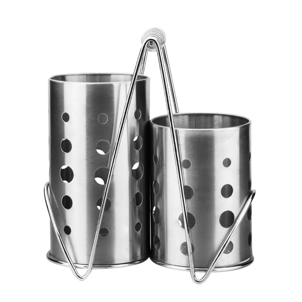 

3 Pcs Holder Steel Chopstick Holder ganizer Utensil Rack Cooking Tool Storage Kitchen Counter Top