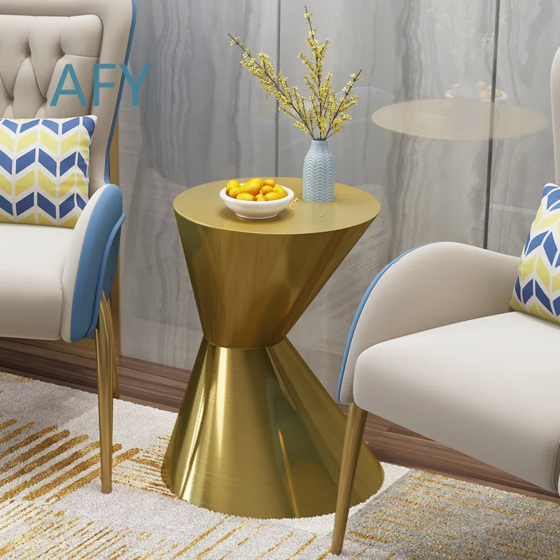 Metal Round Leisure Coffee Table for Living Room Balcony Corner Decoration Flower Rack Small Space Home Furniture Modern