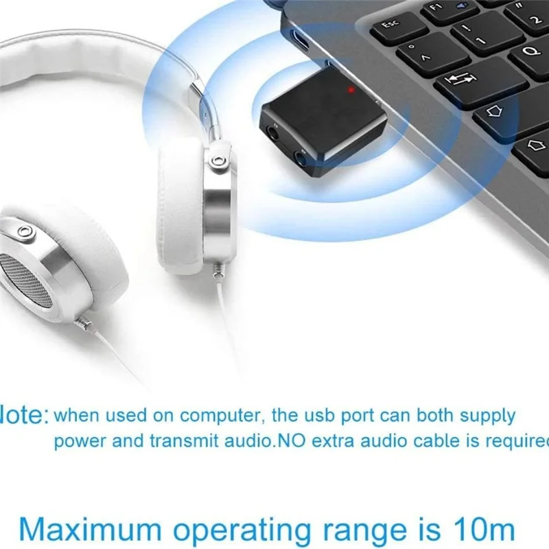 A29F-BT 5.0 3-In-1 Transmitter 3.5Mm AUX Audio Wireless Transmitter For TV Headset Speaker Keyboard Mouse Printer Car Speakers