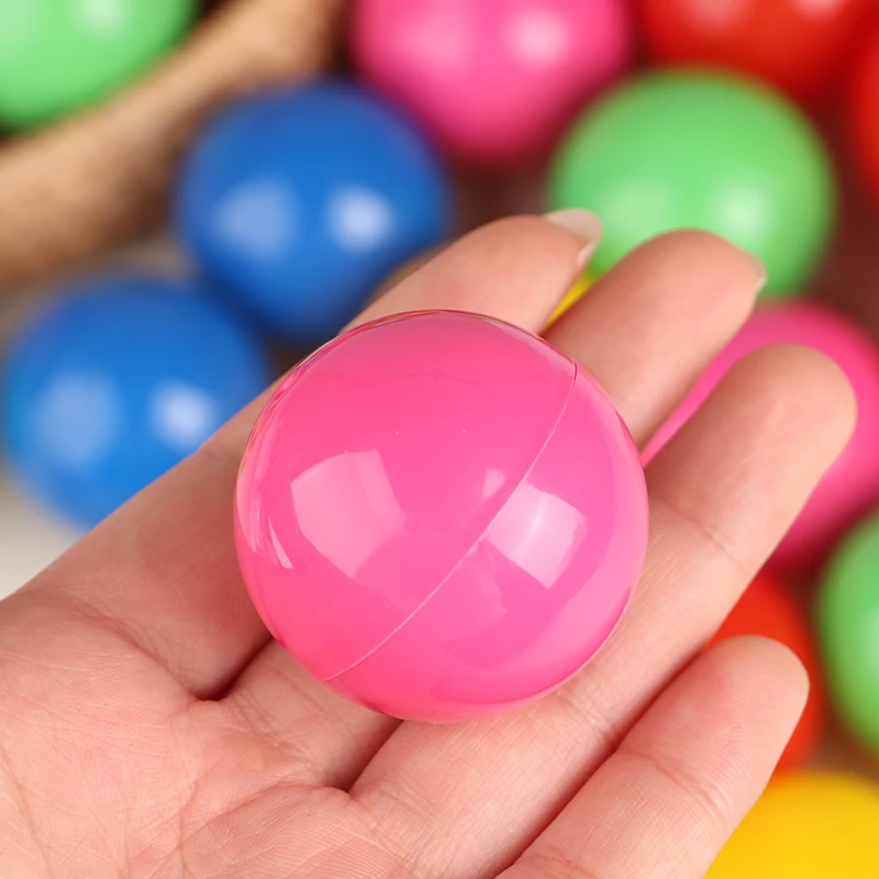 Boules de loterie en plastique de couleurs mélangées de 4cm, 50 pièces, boules de dessin de tombola, balles de jeu creuses ouvrantes, balles d'activité de Table, jouets