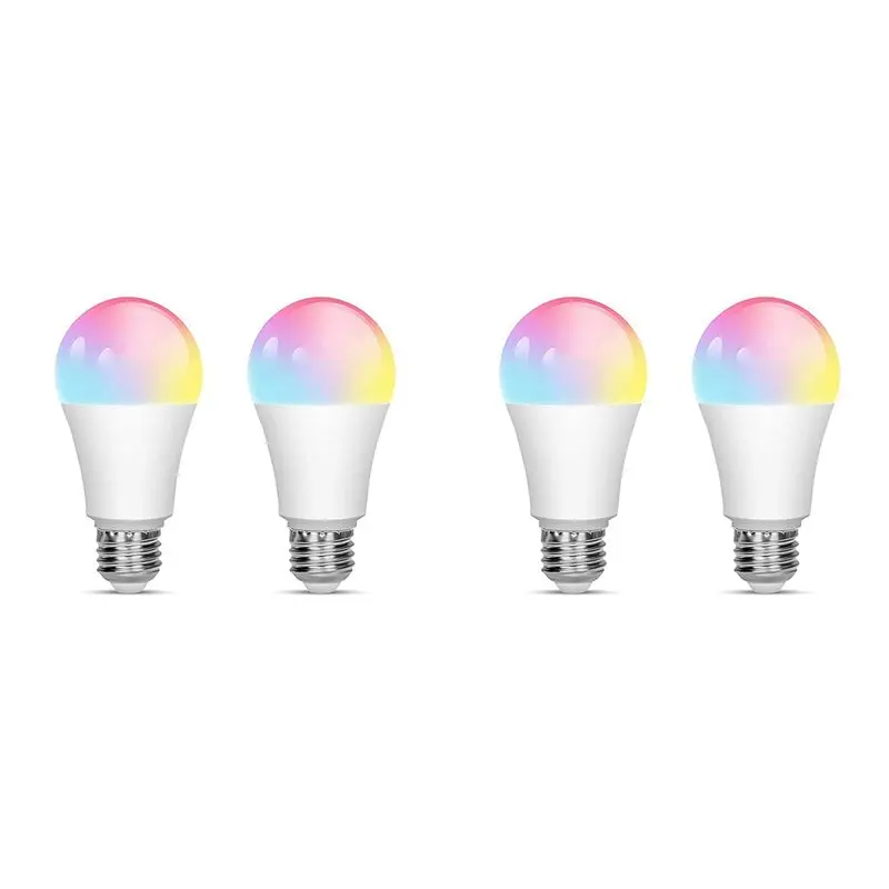 

【DIGITAL GADGET】4Pcs Tuya Smart E27 Smart Bulb,Dimmable WIFI Bulb,Alexa Controlled RGBCW Energy Saving,Dimming And Color Adjustm
