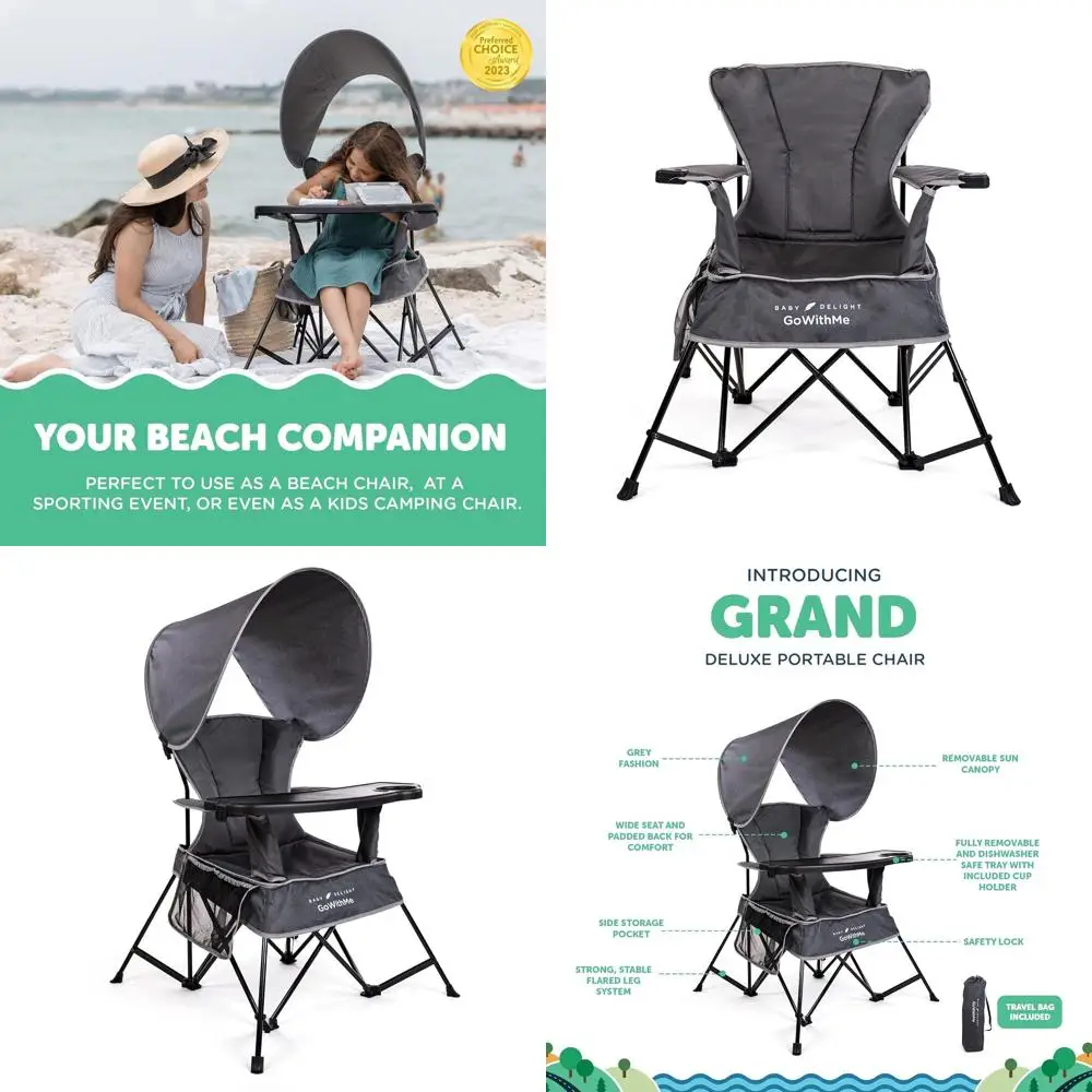 

Portable Deluxe Chair for Kids: Versatile Indoor/Outdoor Use in Grey